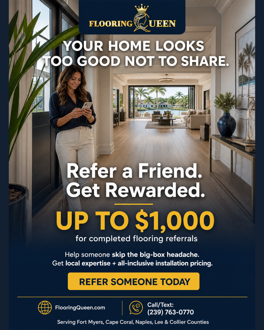 Flooring Queen referral social post